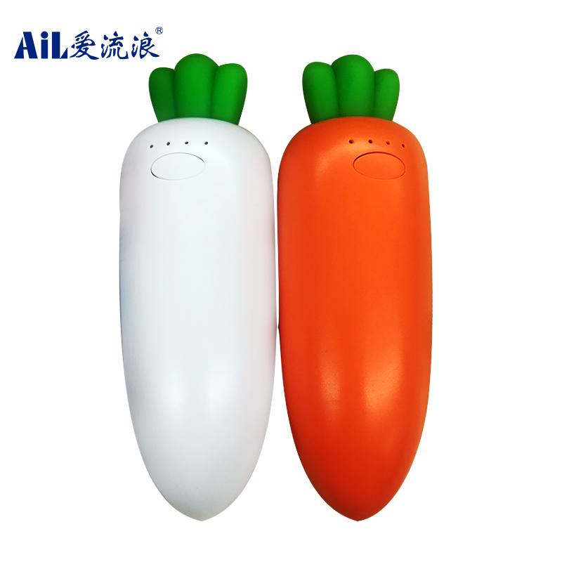 AiL Customized Cute Carrot Hand Warmer bank 2400mah winter electric heater gifts 