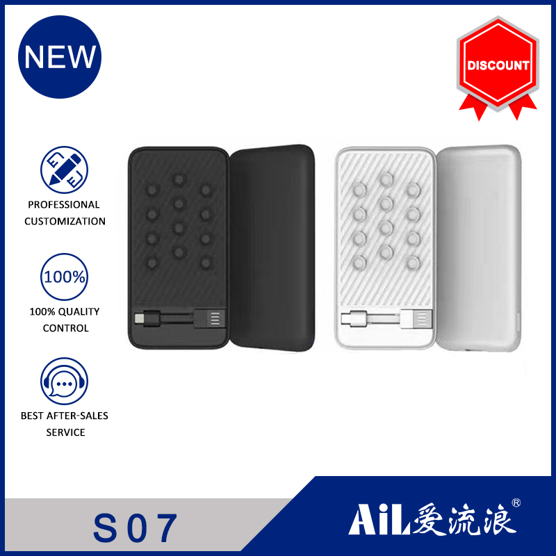 S07 Portable Power Bank 5000mAh with suction cup , LED logo