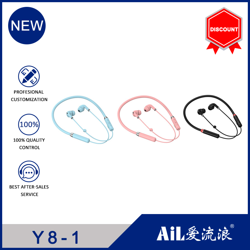 Y8-1 Bluetooth earphones silicone in-ear wireless earphones 