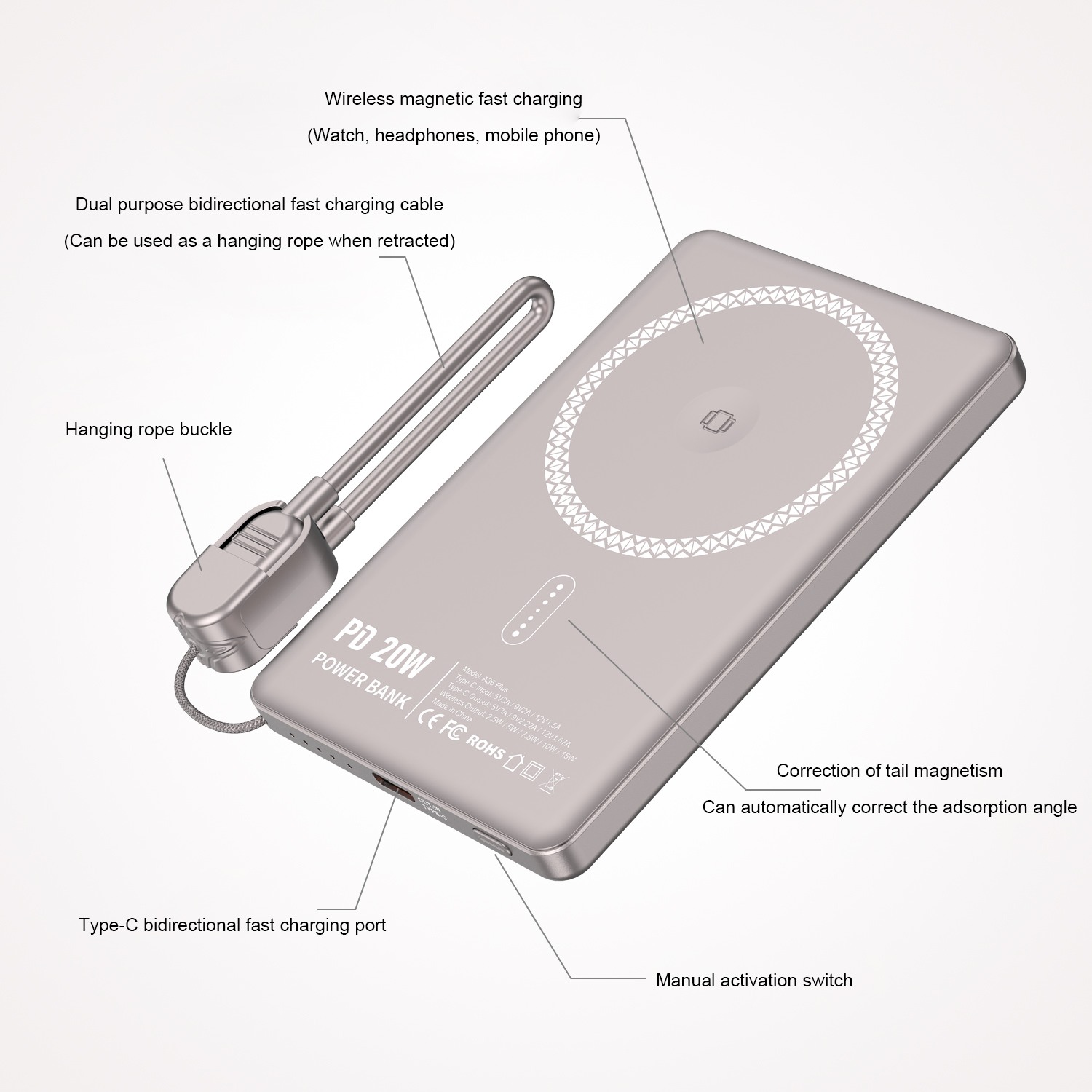 magnetic power bank details
