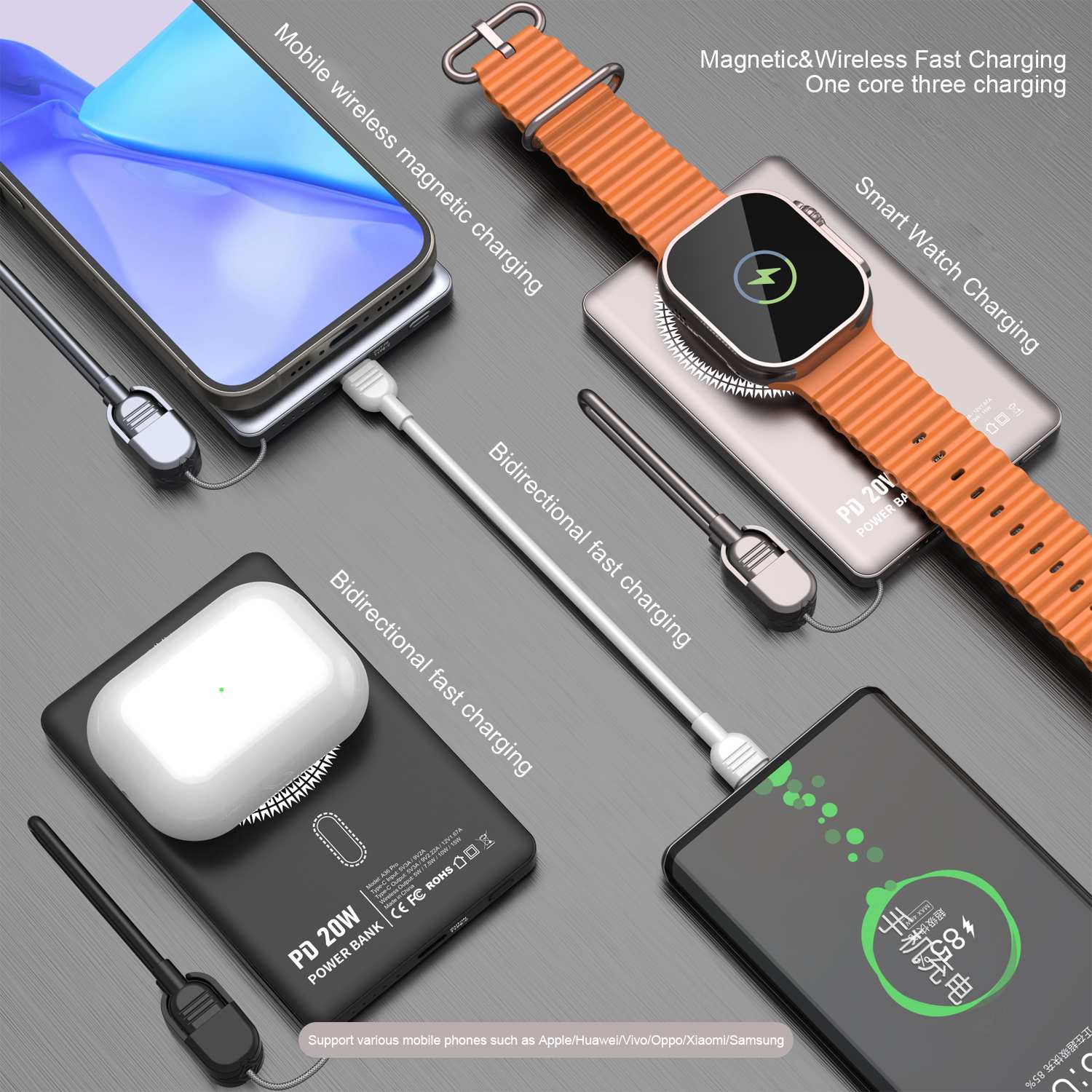 wireless magnetic magnetic power banks
