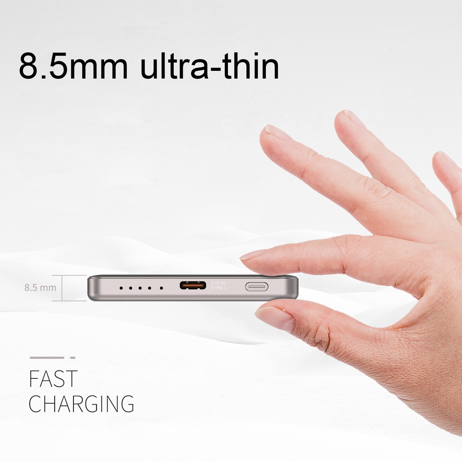 8.5mm ultra-thin magnetic power banks