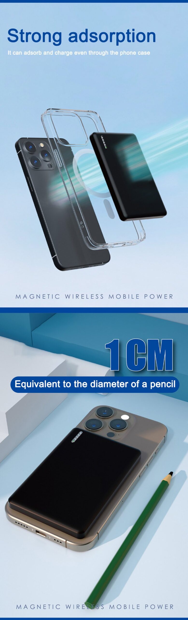 Strong adsorption Charging Mobile Power Bank